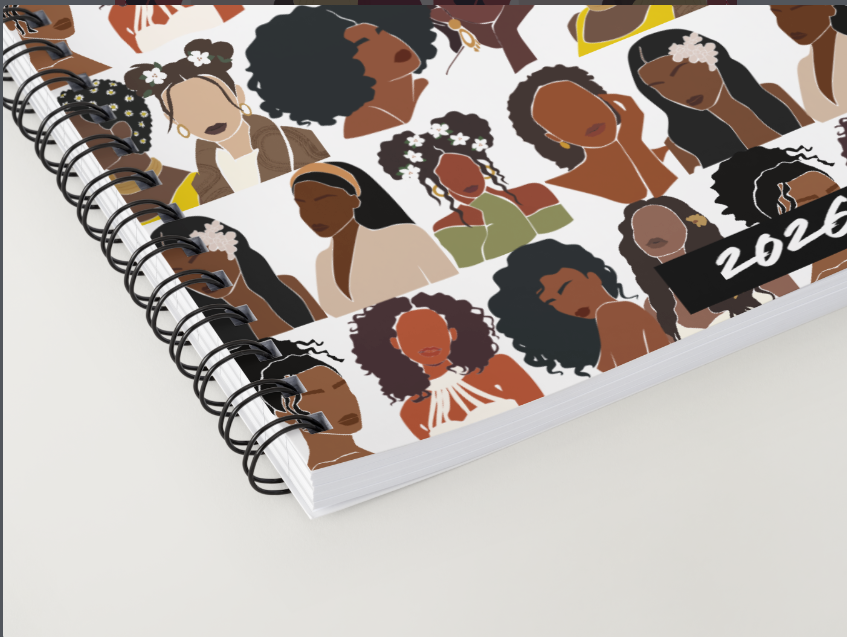 Niopaperco Notebook with illustrations of diverse women on a white background